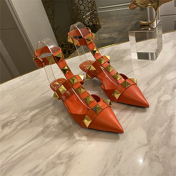 ヴァレンティノ Valentino 26-VTJ25018DJC  2025年新作 ロックスタッズ ローヒールサンダル ピンヒールシューズ レディース 靴