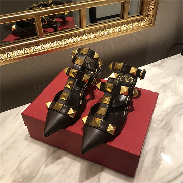ヴァレンティノ Valentino 26-VTJ25018DJS 2025年新作 ロックスタッズ ローヒールサンダル ピンヒールシューズ レディース 靴