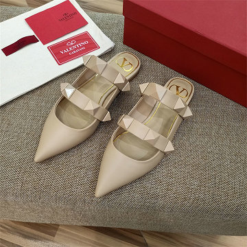 商品名称：ヴァレンティノ Valentino 26-VTJ25017PQL 2025年新作 ロックスタッズ フラットフォームミュール スライドサンダル レディース スリッパ