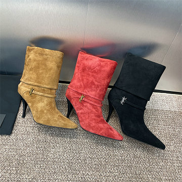 商品細詳を見る:イヴサンローラン Saint laurent YSL 26-YSLJ25001P  2025年新作 ショートブーツ ハイヒールシューズ ピンヒール レディースシューズ