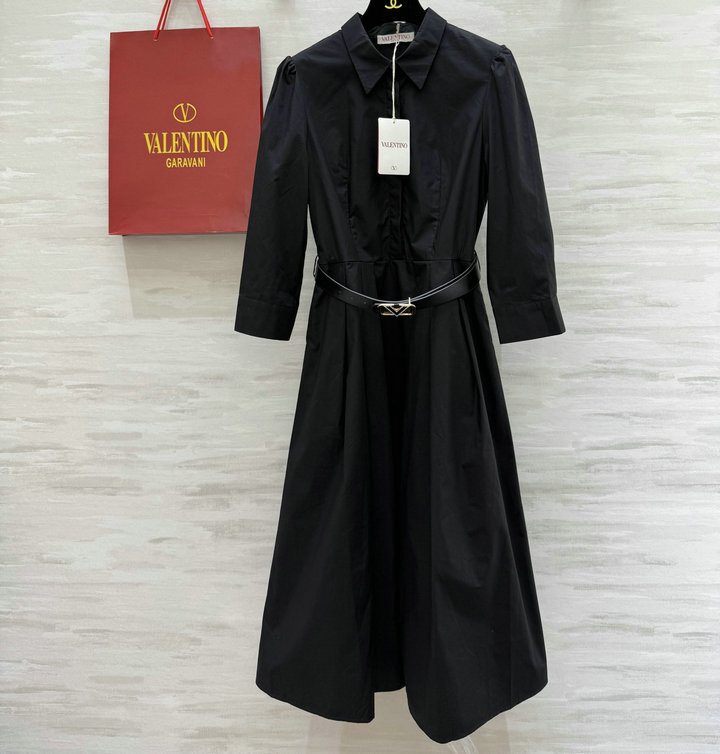 商品名称：ヴァレンティノ Valentino XG-KQVT25007  2025年新作 ロングシャツドレス ロングスリーブ ワンピース レディース