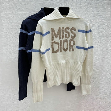 商品名称：クリスチャンディオール CHRISTIAN DIOR XG-MCCD25016 2025年新作 ロングスリーブ セーター 開襟 カシミヤニット レディース