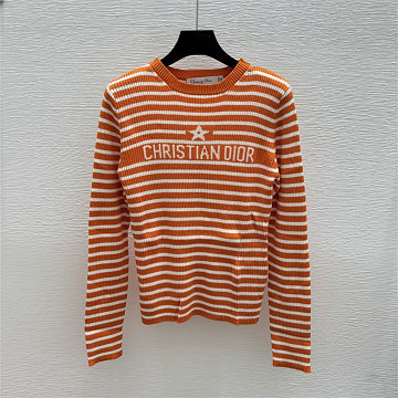 商品名称：クリスチャンディオール CHRISTIAN DIOR XG-MCCD25017 2025年新作 ストライプ セーター ロングスリーブ コットンニット クルーネック