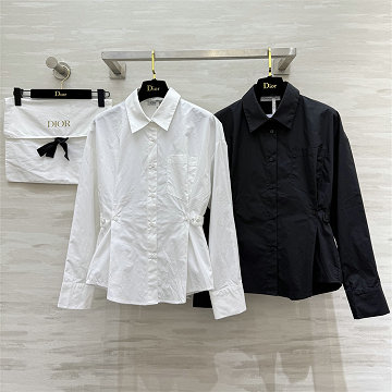 商品名称：クリスチャンディオール CHRISTIAN DIOR XG-CCCD25009 2025年新作 ロングスリーブシャツ 开襟 ブラウス コットン レディース