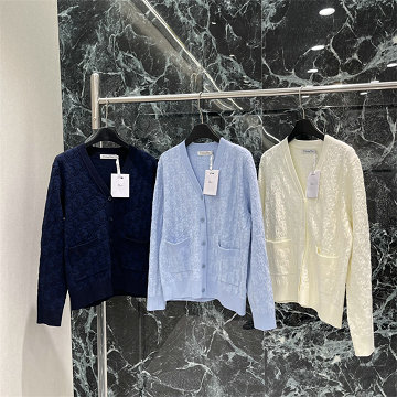 商品細詳を見る:クリスチャンディオール CHRISTIAN DIOR XG-MKCD25008 2025年新作 ジャカード カーディガン ロングスリーブ ニットコート Vネック