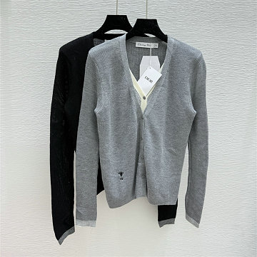商品細詳を見る:クリスチャンディオール CHRISTIAN DIOR XG-MKCD25011 2025年新作 フェイク カーディガン ロングスリーブ ウールニットコート