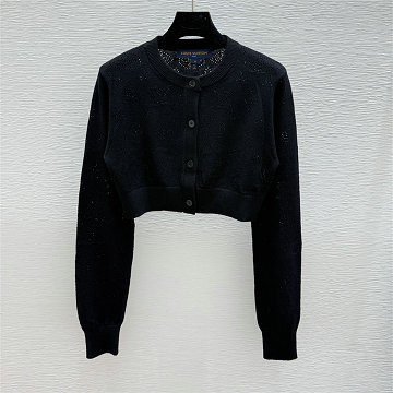 商品名称：ルイヴィトン LOUISVUITTON XG-MKLV25002 2025年新作 ショートカーディガン ロングスリーブ ニットセーター 透かし彫り レディース