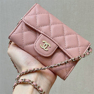 商品名称：シャネル CHANEL GH-CH81081QJFH  2025年新作 チェーンポーチ ミニフラップバッグ 短財布 カード入れ キャビアスキン