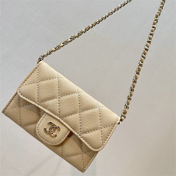 商品名称：シャネル CHANEL GH-CH81081QJXS 2025年新作 チェーンポーチ ミニフラップバッグ 短財布 カード入れ キャビアスキン