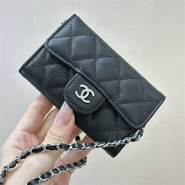 商品名称：シャネル CHANEL GH-CH81081QYBK 2025年新作 チェーンポーチ ミニフラップバッグ 短財布 カード入れ キャビアスキン