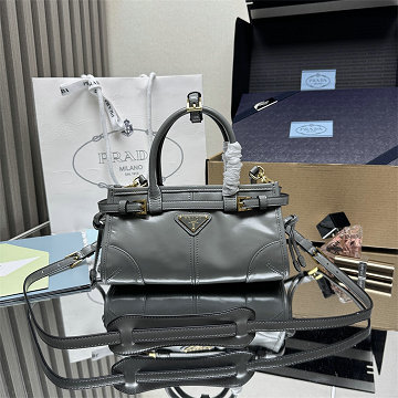 プラダ PRADA GH-PD1BA486HS 2025年新作 ボニー スモール トートバッグ ショルダーバッグ ソフトルックスレザー
