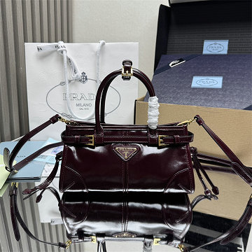 プラダ PRADA GH-PD1BA486JH 2025年新作 ボニー スモール トートバッグ ショルダーバッグ ソフトルックスレザー