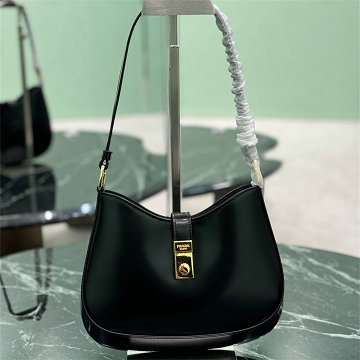 商品細詳を見る:プラダ PRADA GH-PD1BC169BK 2025年新作 クレオ クラスプ付 ブラッシュドレザー ショルダーバッグ ホーボーバッグ レディース