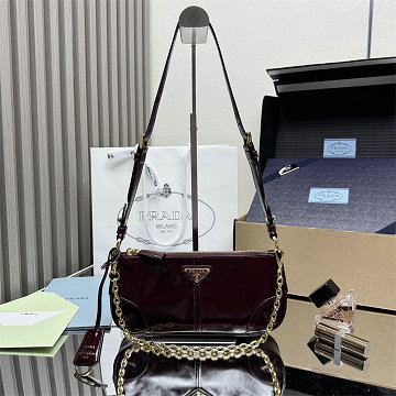 商品細詳を見る:プラダ PRADA GH-PD1BC221LJH  2025年新作 ミディアム レザー ショルダーバッグ ホーボーバッグ レディース
