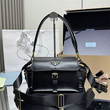 プラダ PRADA GH-PD1BD394BK 2025年新作 エクスプローラ ミディアム ショルダーバッグ ホーボーバッグ レザー レディース