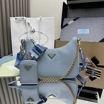 プラダ PRADA 2025年新作 ミニバッグ ホーボーバッグ ショルダーバッグ カーフスキン