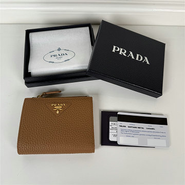 商品名称：プラダ PRADA GH-PD1ML050LZS 2025年新作 2つ折り短財布 ショートウォレット カード入れ 小銭入れ レザー