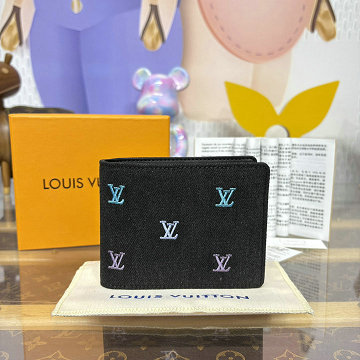 商品細詳を見る:ルイヴィトン LOUISVUITTON 057-M13964 2025年新作 ポルトフォイユ ミュルティプル 二つ折り短財布 LV ブラゾン デニム