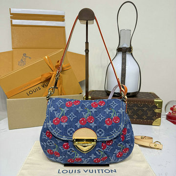 商品細詳を見る:ルイヴィトン LOUISVUITTON 057-M13680 2025年新作 LV x TM サンセット ショルダーバッグ モノグラム チェリー デニム