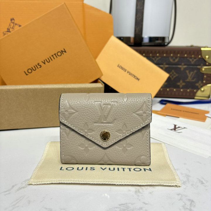 ルイヴィトン LOUISVUITTON 057-M69800 2025年新作 ポルトフォイユ ゾエ 三つ折り 短財布 小銭入れ モノグラム アンプラント レザー
