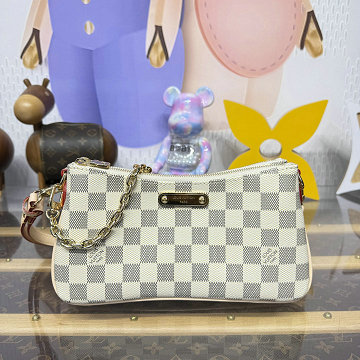 商品名称：ルイヴィトン LOUISVUITTON 057-N00228 2025年新作 ポシェット リヴ チェーンポーチ ショルダーバッグ ダミエアズール キャンバス