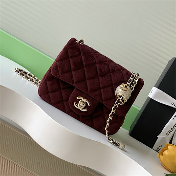 シャネル CHANEL 99-CH1786RJH 2025新作 ミニ フラップバッグ チェーンポーチ ショルダーバッグ レディース スエード