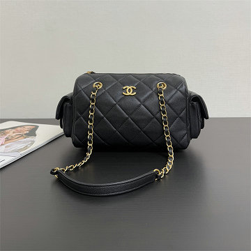 商品名称：シャネル CHANEL 99-CH99517PBK 2025新作 ボウリングバッグ ショルダーバッグ チェーンポーチ キャビアスキン