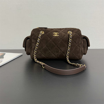 シャネル CHANEL 99-CH99517RSK 2025新作 ボウリングバッグ ショルダーバッグ チェーンポーチスエード