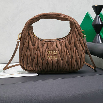商品名称：ミュウミュウ MIUMIU 99-MM5BC125RSK 2025年新作 ワンダー ホーボーバッグ トートバッグ ハンドバッグ 2way ショルダーバッグ レディース