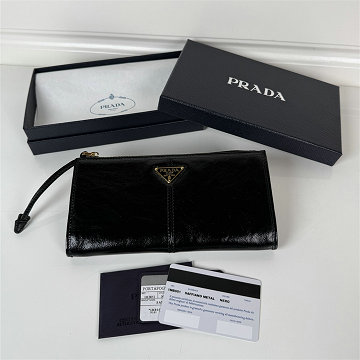 商品名称：プラダ PRADA 99-PD1MB051JBK 2025年新作 ジップウォレット ファスナー長財布 レザー