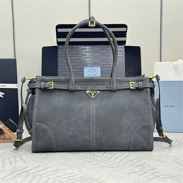 商品名称：プラダ PRADA 99-PD1BA433RHS 2025年新作 ボニー ラージ ハンドバッグ トートバッグ ショルダーバッグ スエード