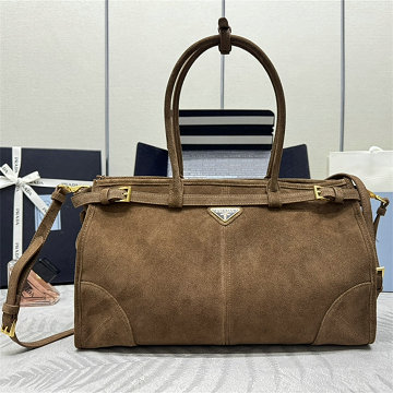 商品細詳を見る:プラダ PRADA 99-PD1BA433RZS 2025年新作 ボニー ラージ ハンドバッグ トートバッグ ショルダーバッグ スエード