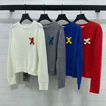 商品名称：セリーヌ CELINE XG-MCCE25002 2025年新作 ロングスリーブ ストライプ ウールニット セーター クルーネック 長袖 レディース