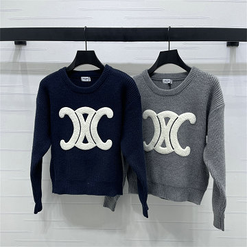 商品名称：セリーヌ CELINE XG-MCCE250062025年新作 ロングスリーブ ウールニット セーター クルーネック 長袖 レディース