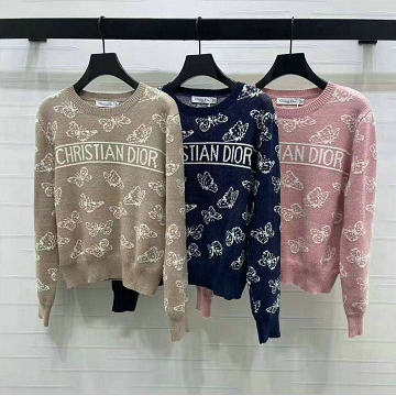 クリスチャンディオール CHRISTIAN DIOR XG-MCCD25032 2025年新作 ウールニット セーター ロングスリーブ クルーネック レディース