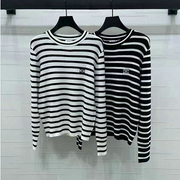 商品細詳を見る:セリーヌ CELINE XG-MCCE25011 2025年新作 ストライプ ロングスリーブ ウールニット セーター クルーネック 長袖 レディース