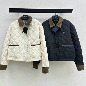 商品細詳を見る:プラダ PRADA XG-WTPD25018 2025年新作 ベルベット コットンジャケット ロングスリーブ アウターコート ジップコート レディース