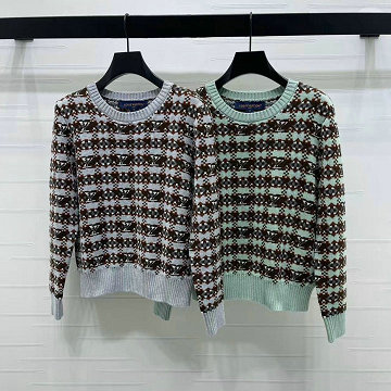 商品細詳を見る:ルイヴィトン LOUISVUITTON XG-MCLV25008  2025年新作 ロングスリーブ ウールニット セーター クルーネック 長袖 レディース