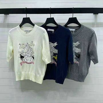 商品細詳を見る:クリスチャンディオール CHRISTIAN DIOR XG-MDCD25017 2025年新作 ウールニット セーター ショートスリーブ クルーネック レディース