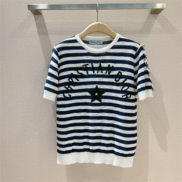 商品名称：クリスチャンディオール CHRISTIAN DIOR XG-MDCD25019 2025年新作 ウールニット セーター ショートスリーブ クルーネック レディース