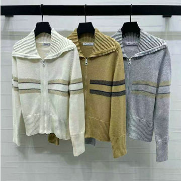 商品名称：クリスチャンディオール CHRISTIAN DIOR XG-MKCD25025 2025年新作 カーディガン ウールニット コート ロングスリーブ クルーネック レディース