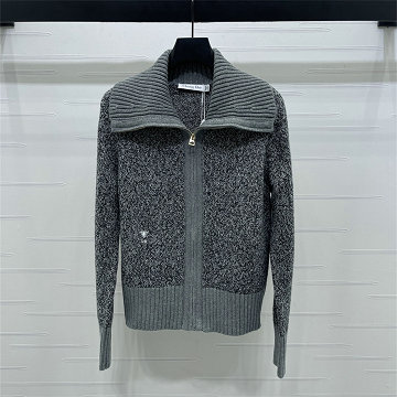 商品細詳を見る:クリスチャンディオール CHRISTIAN DIOR XG-MKCD25028 2025年新作 ジップ カーディガン ウールニット コート ロングスリーブ ポロネック