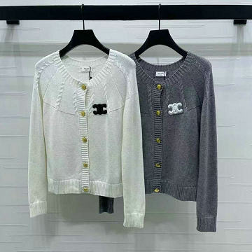 商品細詳を見る:セリーヌ CELINE XG-MKCE35006 2025年新作 カーディガン ロングスリーブ ウールニット セーター クルーネック 長袖 レディース