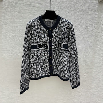 商品名称：クリスチャンディオール CHRISTIAN DIOR XG-MKCD25012 2025年新作 オブリークジャカード カーディガン ロングスリーブ ウールニット