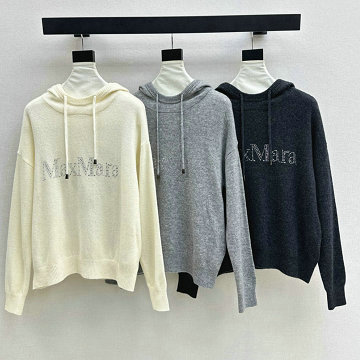 マックスマーラ MaxMara 2025年新作 ロングスリーブ ニットパーカー フーディー セーター レディース