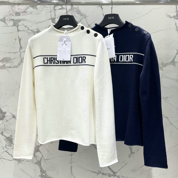 商品名称：クリスチャンディオール CHRISTIAN DIOR 2025年新作 ロングスリーブ コットンニット セーター クルーネック レディース