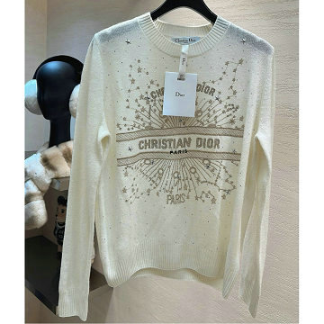 商品名称：クリスチャンディオール CHRISTIAN DIOR 2025年新作 ロングスリーブ コットンニット セーター クルーネック レディース