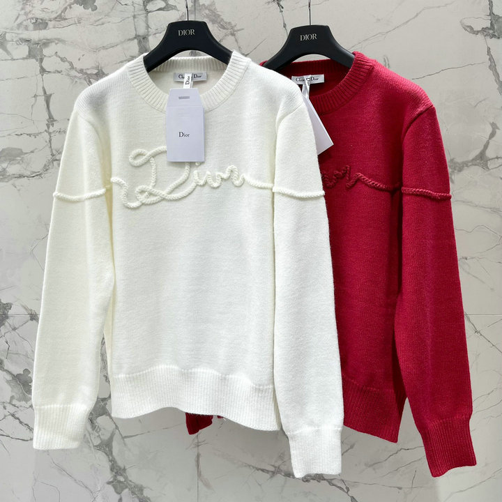 商品名称：クリスチャンディオール CHRISTIAN DIOR 2025年新作 ロングスリーブ コットンニット セーター クルーネック レディース