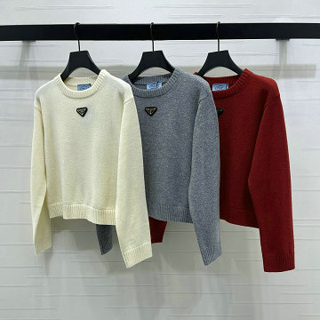 商品名称：プラダ PRADA 2025年新作 ロングスリーブ ウールニット セーター クルーネック レディース