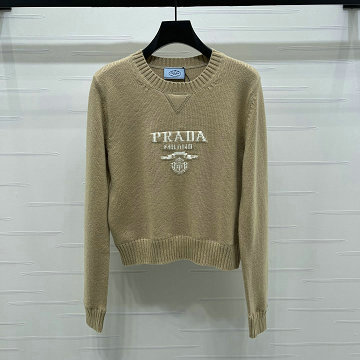 商品名称：プラダ PRADA 2025年新作 ロングスリーブ ウールニット セーター クルーネック レディース